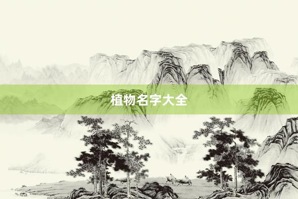 植物名字大全
